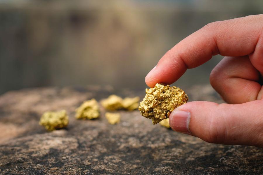 Złoto znalezione w kopalni Skouriotissa na Cyprze.