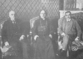 Skompromitowana Rada Regencyjna Królestwa Polskiego, od lewej: hrabia Józef Ostrowski, kardynał Aleksander Kakowski, książę Zdzisław Lubomirski.