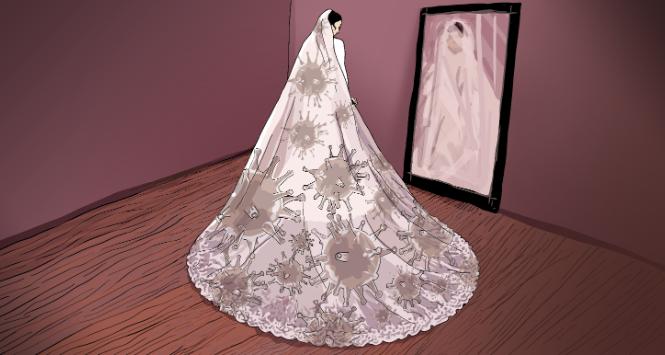 Narzeczone zakładają hasztagi ślubnepogotowie, pytając się wzajemnie, co robić.